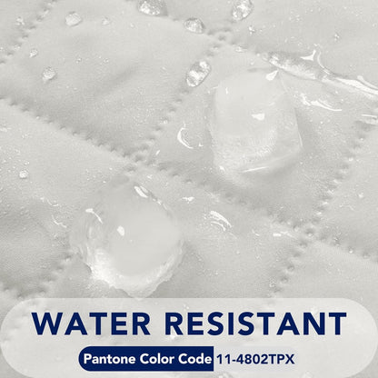 PureFit Reversible Quilted Sofa Cover, Water Resistant Slipcover Furniture Protector, Washable Couch Cover with Non Slip and Elastic Straps for Kids, Dogs, Pets (Oversized Recliner, Ivory/Ivory)