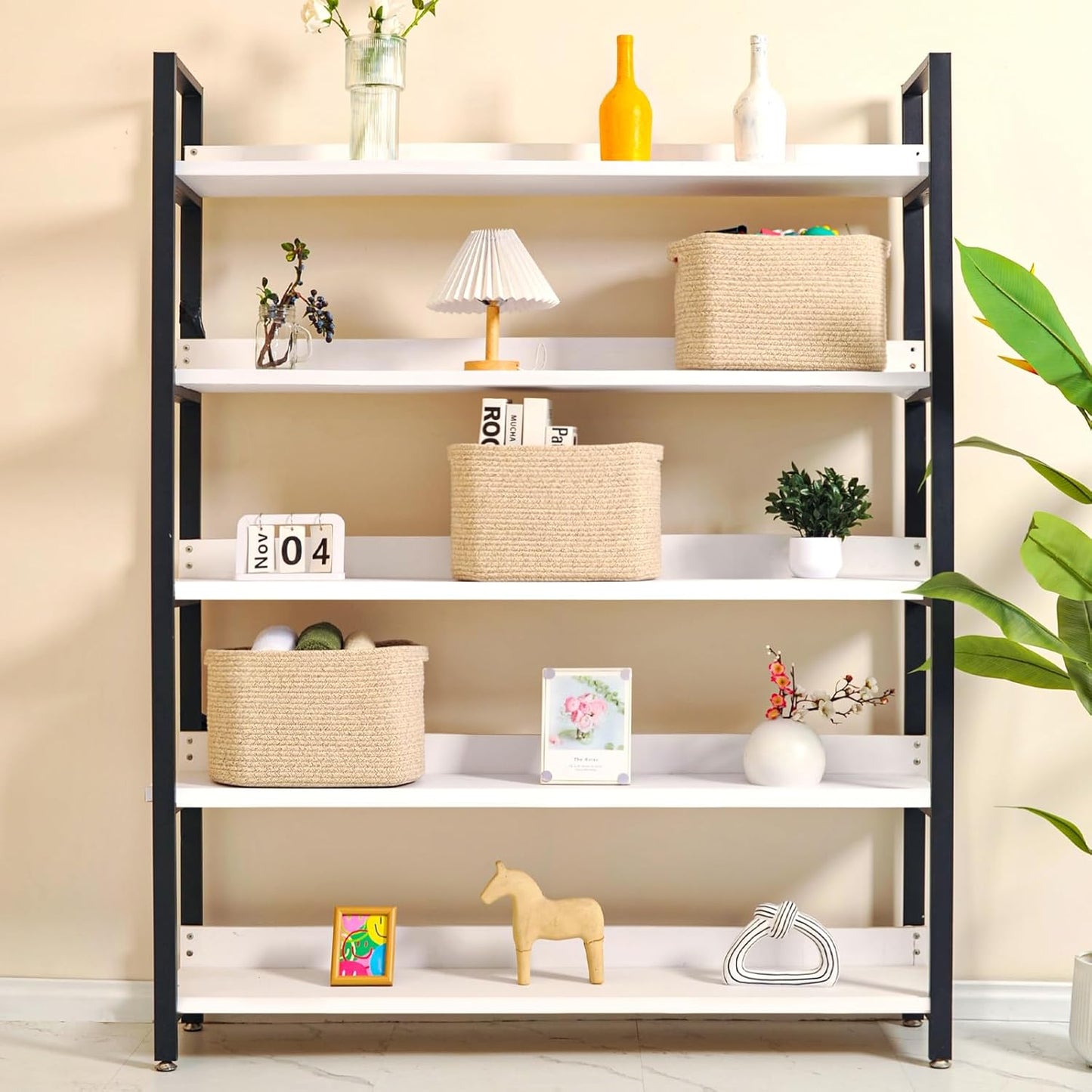 Decorative Storage Baskets for Organizing Shelves, Toy Basket for Nursery, Woven Cotton Rope Baskets for Decor, Towel Basket for Bathroom, 15"x11"x9.5", 3 Packs, Brown