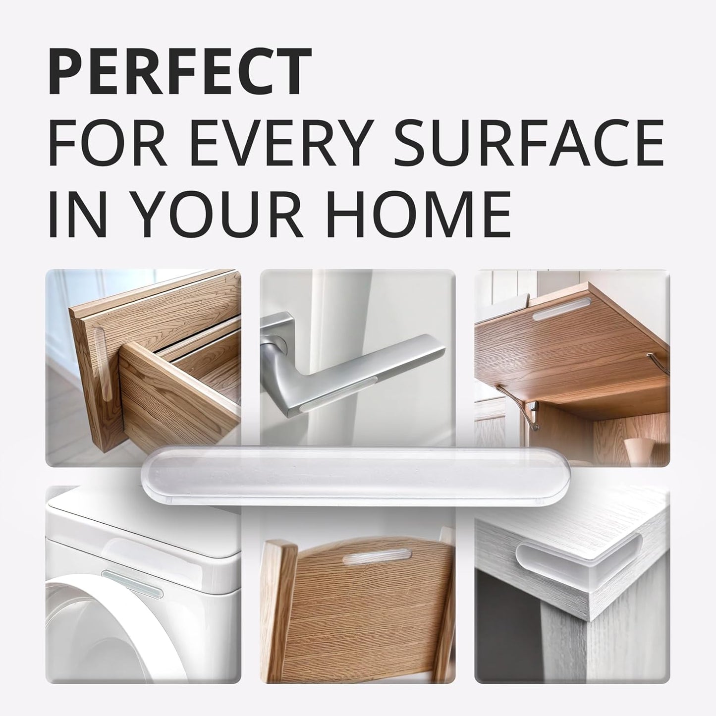 X-Protector Cabinet Door Bumper Strips - 40 PCS - Clear Door Silencer - Premium Cabinet Door Bumpers - Soft Door Slam Stopper - Multi-Purpose Bumpers for Cabinet Doors, Chair Backs, and More!