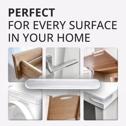 X-Protector Cabinet Door Bumper Strips - 40 PCS - Clear Door Silencer - Premium Cabinet Door Bumpers - Soft Door Slam Stopper - Multi-Purpose Bumpers for Cabinet Doors, Chair Backs, and More!