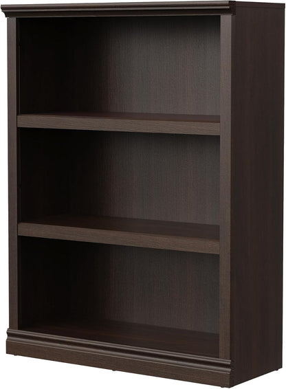 43 in Tall Bookcase, 3-Tier Bookshelf Open Storage, 33 inch Wide Floor Standing Indoor Furniture, Book Cases for Home School Library Office Bedroom Kids, Dark Cherry 3 Tiers