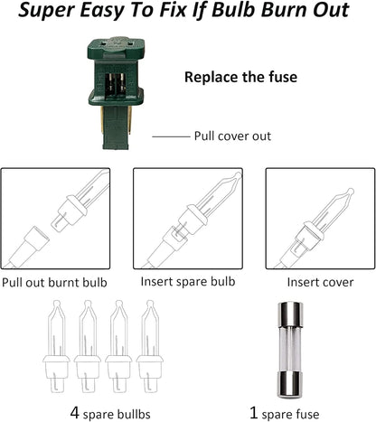 Dazzle Bright St. Patrick's Day Lights, 20FT 100 Count Incandescent Waterproof Mini String Lights Plug in, Connectable Christmas Decoration for Indoor Outdoor Home Party Garden Yard (Green)