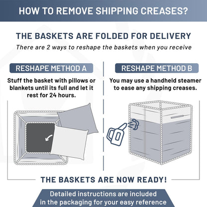 NaturalCozy Storage Cubes 11 Inch Cotton Rope Woven Baskets for Organizing, 3-Pack | Cube Storage Bin | Square Storage Baskets for Shelves Organizer, Classroom, Kids Toy Bins, Closet, Baby Nursery