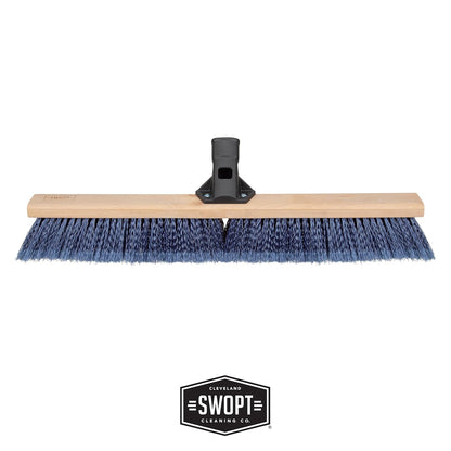 SWOPT 24” Premium Multi-Surface Push Broom Head — Indoor and Outdoor Push Broom — Cleaning Head Interchangeable with All SWOPT Cleaning Products for More Efficient Cleaning and Storage