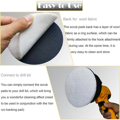 10 Pack 5 Inch 2000 Grits Multipurpose Scrubber Scouring Pads Flocking Scuff Pads -Hoop and Loop Scuff Pads Conditioning Discs Polishing Pad for Furniture Automotive Cleaning, Rust Removal