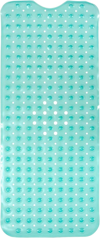 ENKOSI Bath Mat - Large Non Slip Bathtub & Shower Mat - Extra Long 40 x 16 Inch Bathroom Mats for Tub Nonslip Anti Slip Bathmats (40x16 Turquoise 1-Pack)