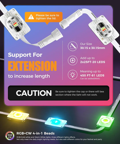 POOFZY Permanent Outdoor Lights for House, 200ft RGB+IC Smart Outdoor Decor, 50 Scene Modes, App/Remote Control, IP68 Waterproof, for Christmas, Holiday, Daily & Pool Party Decor, House Roof Lighting