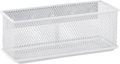 6.29"x2.28"x2.48" Magnetic Basket for Whiteboard White Magnetic Basket for Fridge Magnetic Organizer Holder with 5 Strong Magnets Magnetic Holder for Refrigerator Locker