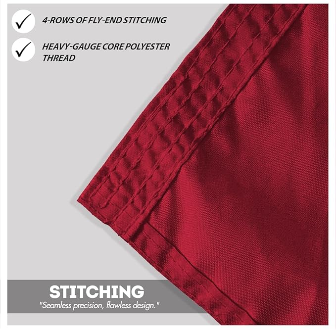 AGAS Romeo Code R Marine Signal 4x6 Ft Flag - Printed 200D Nylon - Canvas Header - Brass Grommets - Colorfast & Stitched Edges - Nautical Boat Flag - Naval Code Signal Flag.