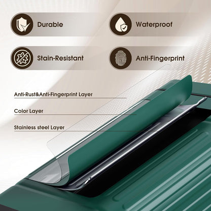 CEROELDA Small Trash Can with Lid-5L/1.3 Gal,Stainless Steel Outdoor Dog Poop Garbage Can-Farmhouse Retro Metal Waste Bin w/Step Pedal for Bathroom Bedroom Office-Soft Close-Green