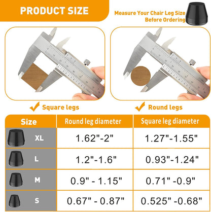 Furniture Sliders,24 PCS Chair Leg Sliders for Carpet, Furniture Movers Sliders, Carpet Chairs Furniture Glides, Floor Protectors, Carpet Moving Sliders Easily Move.(Black, Round Fit:0.67-0.87")