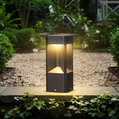 3000K Pathway Lights Black Landscape Path Light Outdoor Waterproof Garden Floor Lamp Modern Walkway Lights LED Warm Light Bollard Lighting Hardwired Aluminum Lawn Post Lights for Entrance Patio Porch