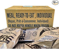 MRE Meals Ready to Eat B case 2025, 2026 inspection. Genuine Military US surplus emergency food bulk supply full box with heater - menus 13 to 24