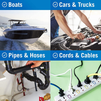 Black Heavy Duty Silicone Tape, Self-Fusing Rubber Hose and Plumbing Water Pipe Repair Seal, Coax Electrical or Waterproof Tape for Leaks, 40ft