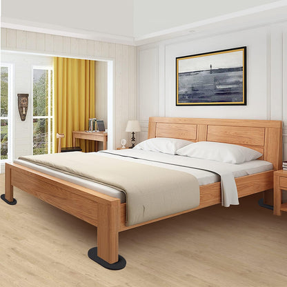 Ezprotekt 8 Pack Reusable Large Furniture Movers Sliders for Carpet and Hardwood Floors, 9-1/2" x 5-3/4" Oval Heavy Duty 4 Pcs Felt Sliders Hard Surfaces - 4 Pcs Furniture Pad for Carpet (Brown)