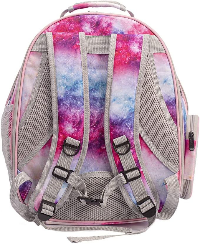 halinfer Galaxy Pink Cat Backpack Carrier for Kitten, Fit up to 12 lbs, Space Capsule Astronaut Expandable Pet Bag to Carry Small Animals, Bunny and Puppy, Cat Transport Vet Vist Bag