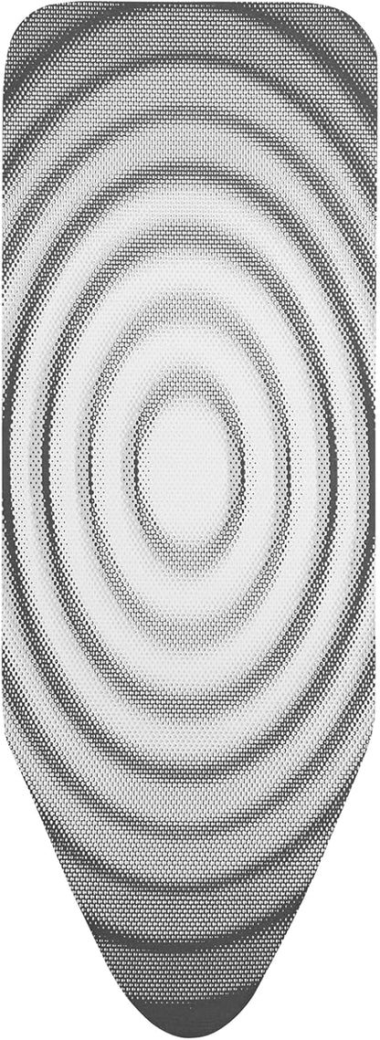 Brabantia - Ironing Board C - Extra Large Steam Unit Holder - Adjustable in Height - Non-Slip Rubber Feet - Cotton Cover with Foam Layer - Foldable XL Unit - Titan Oval - 49 x 18 inches