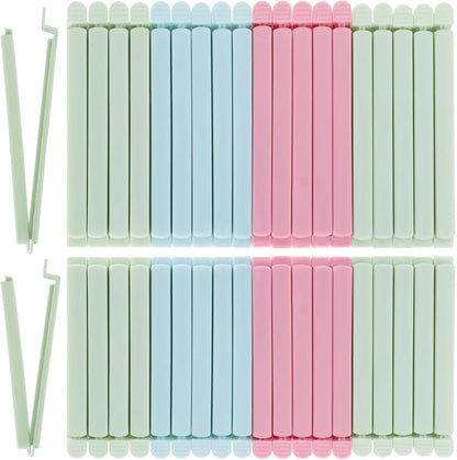 80 PCS Sealing Clip Bag Plastic Chip Large Size Food Clips Bag Clips for Food Storage Kitchen and Home (5.9in x40, 4.72in x40)