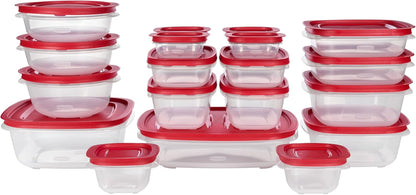 Rubbermaid EasyStore Containers, 38-Piece Set, Food Storage Containers, Food Storage Containers with Lids