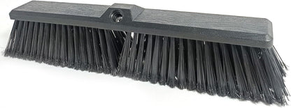 Push Broom Head Outdoor Large Stiff Bristle - Excellent Cleaning Performance- Easy Installation (18 inches)