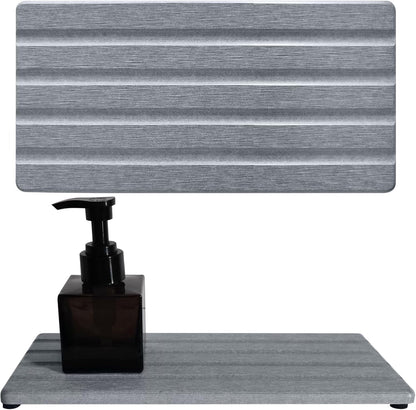 Diatomite Soap Dish, Water Absorbing Stone Tray, Kitchen Sink Organizer, Fast Drying Counter Holder (Grey, 9.5" x 4.7"/24 x 12cm)
