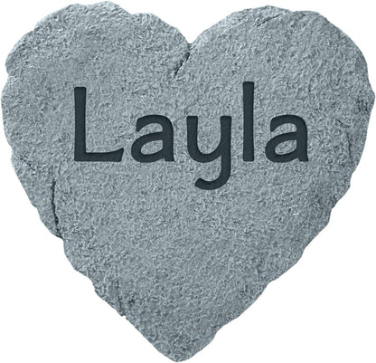 Let's Make Memories Personalized Garden Stone - Resin - Custom Garden Décor - Heart Stepping Stone - for Dad - for Father's Day