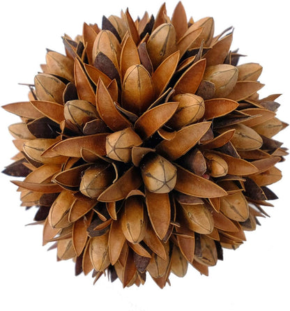 3.5inch Decorative Balls Bowl/Tray &Floral Orb/Ball with Dried Potpourri, Artificial Decorative Balls for Vase Bowl Filler Table Decor for Home,Spa,Reiki, Set of 3