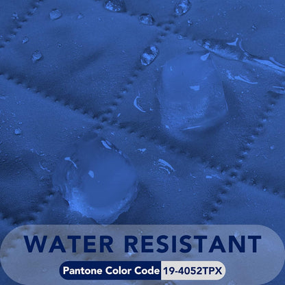 PureFit Reversible Quilted Oversized Recliner Sofa Cover, Water Resistant Furniture Protector, Washable Couch Cover with Elastic Straps for Kids, Pets (Large, Classic Blue/Ivory)