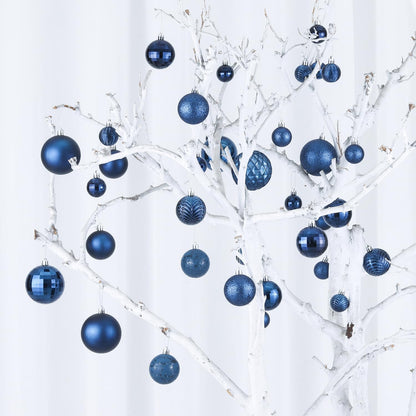 LANGXUN 36pcs Midnight Blue Christmas Tree Decorations Balls, Bolas De Navidad, 2025 Christmas Decor, Indoor Outdoor Shatterproof Christmas Ornaments, Xmars Party Wedding Suppiles