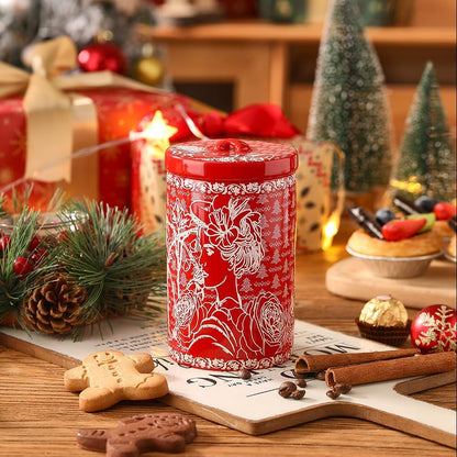 Porlien Lady Porcelain 15-ounce Canisters Set of 2, Food Storage Containers with Lid for Coffee Beans, Tea, Condiments & Nuts, Gifts for Mothers'Day, Thanksgiving, Christmas, Valentine’s Day