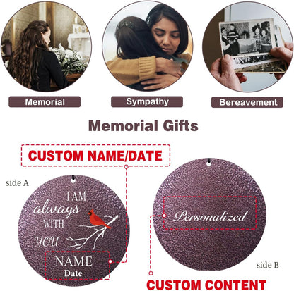 ASTARIN 36" Large Deep Tone Personalized Name Sympathy Wind Chimes, Cardinal Memorial Wind Chime for Loss of Mother Father Loved One, Bereavement Condolence Gifts Decor Outdoor Patio Garden