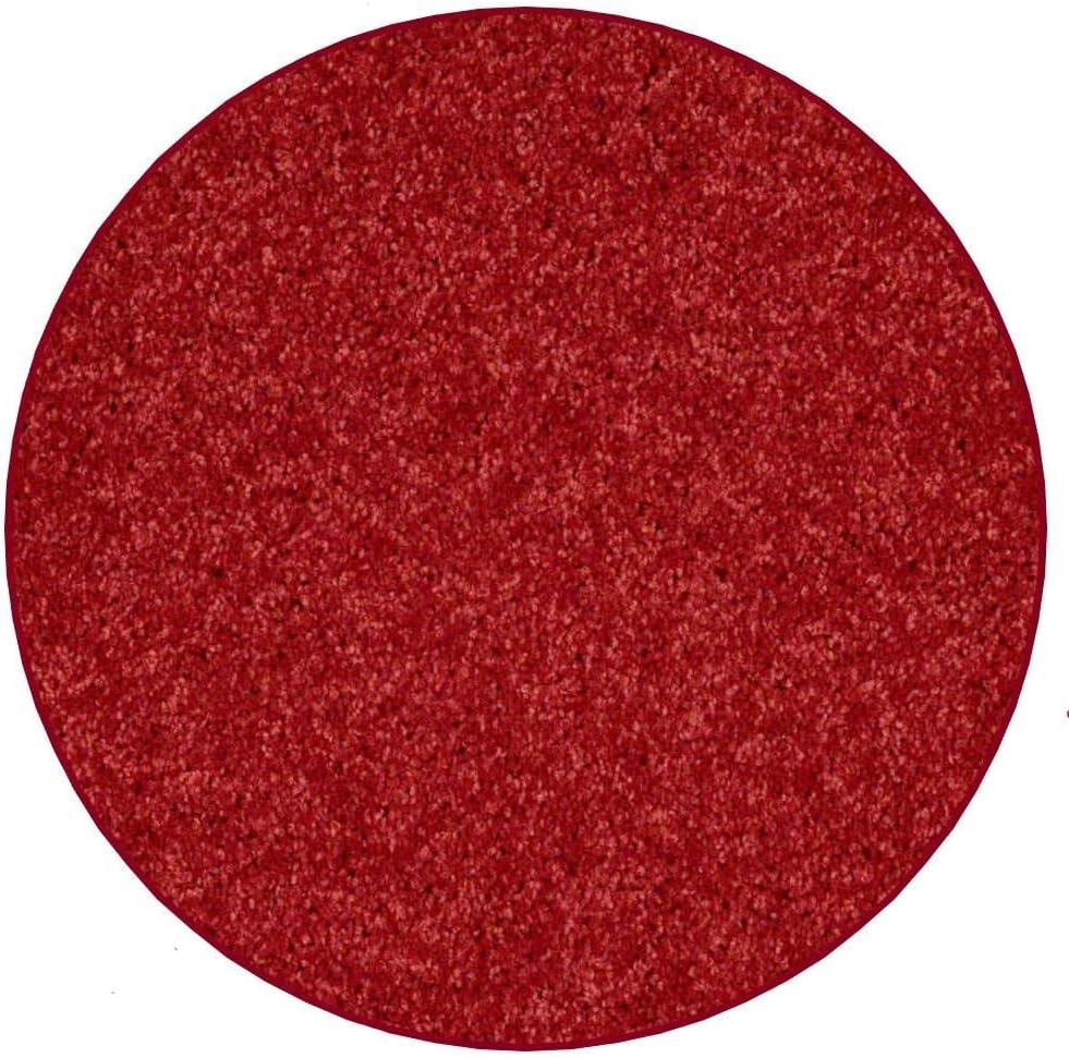 KOECKRITZ Soft and Colorful Kids Classroom Area Rugs (Passes Flammability Pill Test) Many Sizes and Bright Colors to Select from (11' Round, Fire Engine)