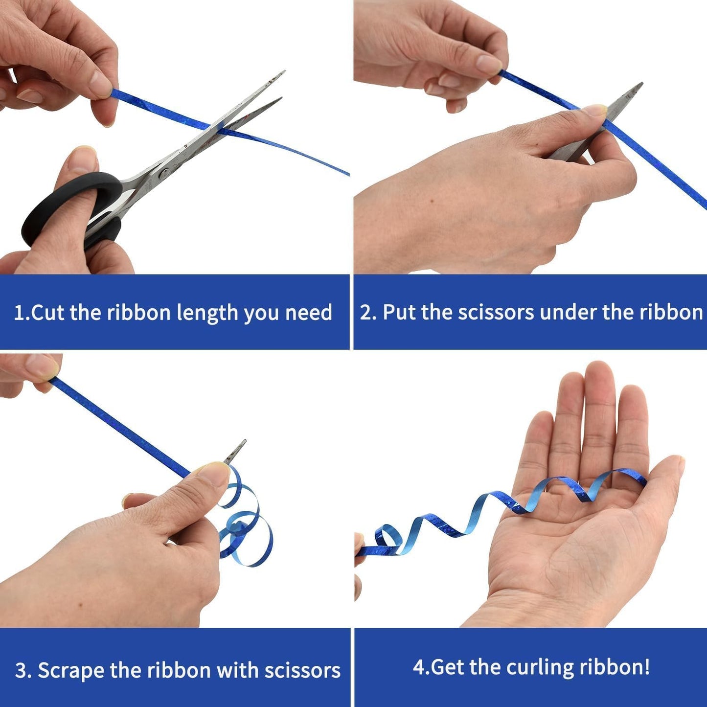 BEISHIDA 500 Yards Curling Ribbon for Balloon String Light Blue Teal Crimped Shiny Metallic Roll Gift Wrapping Ribbon for Party Festival Art Craft Decor Florist Flowers Decoration