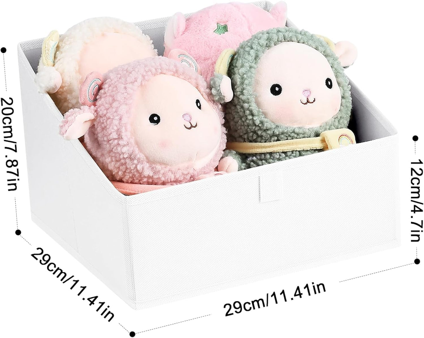 DIMJ Closet Storage Bins 8 Pack - Fabric Trapezoid Closet Organizer Bin, Foldable Storage Baskets for Shelves, Shelf Organizer, Clothing Storage Box for Toys, Books, Towel, Clothes