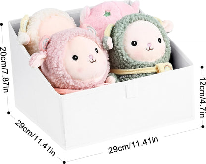 DIMJ Closet Storage Bins 8 Pack - Fabric Trapezoid Closet Organizer Bin, Foldable Storage Baskets for Shelves, Shelf Organizer, Clothing Storage Box for Toys, Books, Towel, Clothes