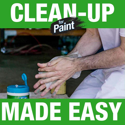 MiracleWipes for Paint Prep & Cleanup, Remove Tough Grime Build-Up, Wet Paint, Caulking, Epoxy, Colorant, and more from Hands, Surfaces, & Tools - 120 Count
