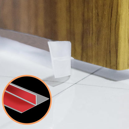 Orghtin T-Shaped Silicone Seal Strip, Clear Sealer Weather Stripping, 40Ft Door Draft Stopper