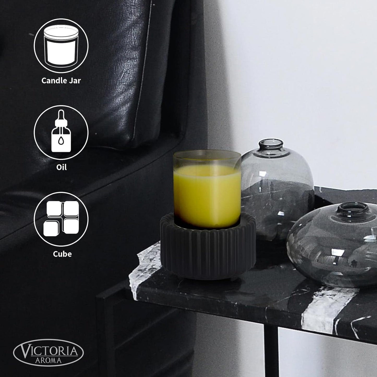 Ceramic Wax Melt Warmer 3-in-1 Candle Wax Warmer for Scented Wax Melter Electric Fragrance Wax Burner for Home Office Bedroom Gift & Decor…