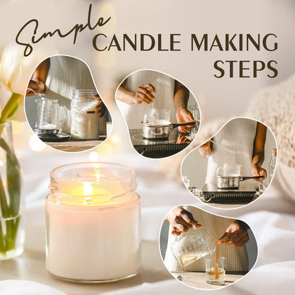 Soy Wax Flakes, Waxcanpy Natural Candle Wax, Organic Soy Wax for Candle Making from Farm, No Additives, Harmless and Pure (2lb)