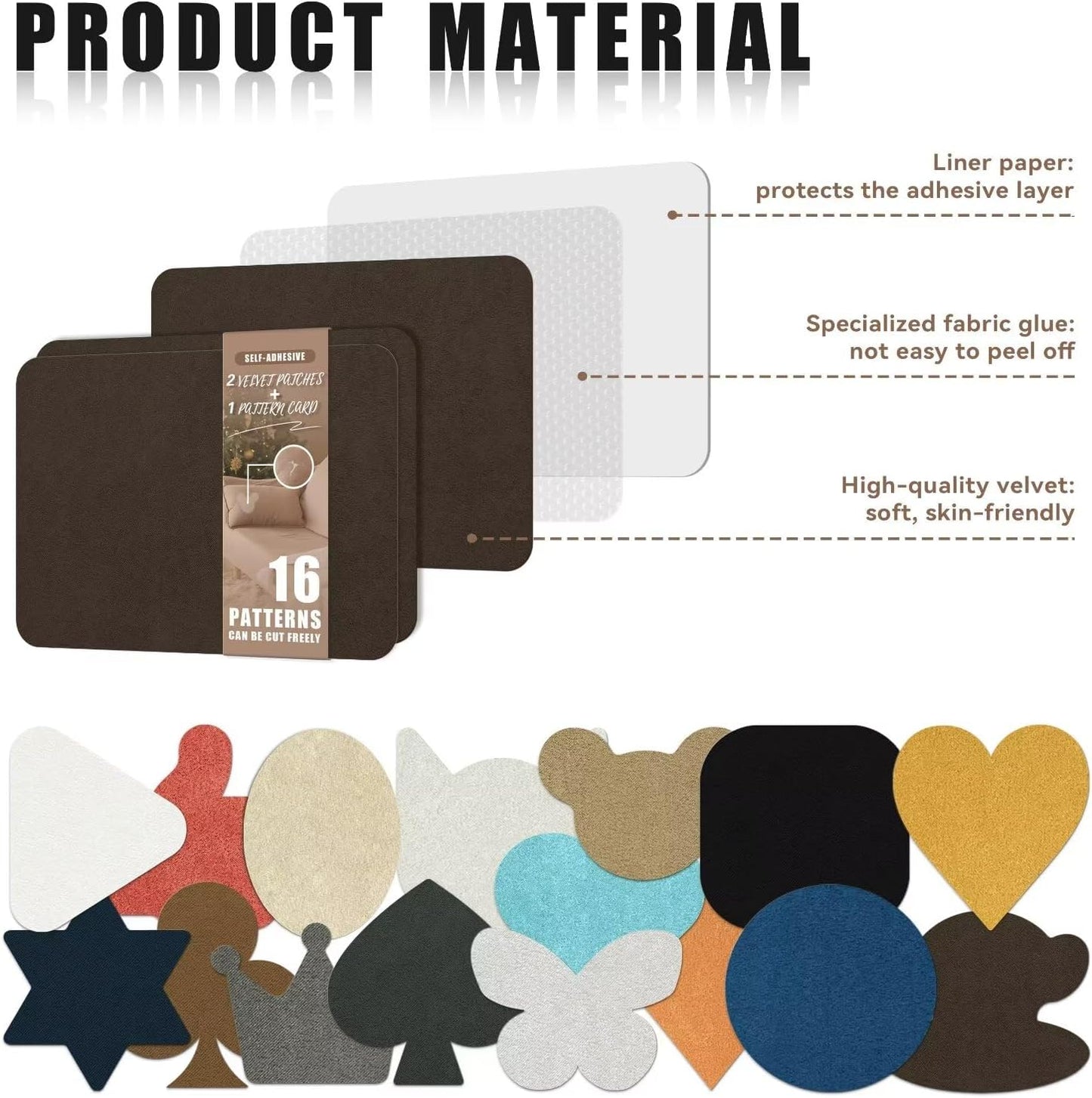 Azobur Fabric Couch Repair Patch 8.3 x 11 inches,Self-Adhesive Fabric Repair Patch for Furniture,Handbag,Sofa,Car Seats-(Red)