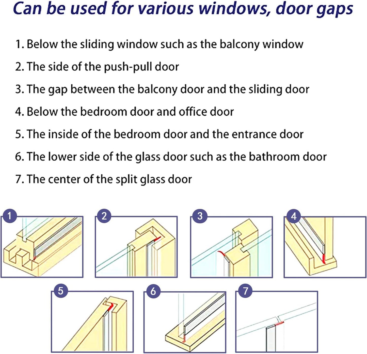 TAROSE Weather Stripping, 33 Feet, Transparent, 45MM, Silicone, Door Seal, Window Seal