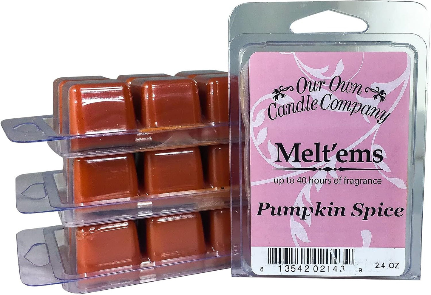 Our Own Candle Company Premium Wax Melt, Pumpkin Spice, 6 Cubes, 2.4 oz (4 Pack)