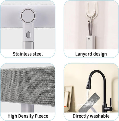 Window Screen Cleaner 2 in 1，mesh Screen Cleaner Brush Washing Equipment，Cleaning Tools for Porch Screens and Pet Hair Cleaner ，Wet and Dry Dual-Use Window Sill Cleaner Tool