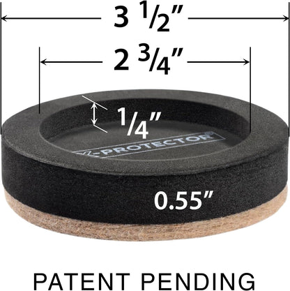 Felt Furniture Sliders for Hardwood Floors X-PROTECTOR 16 PCS 3 ½” - Furniture Slider with Unique Design - Heavy-Duty Furniture Movers for Hard Surfaces - Felt Sliders - Move Your Furniture Easily!