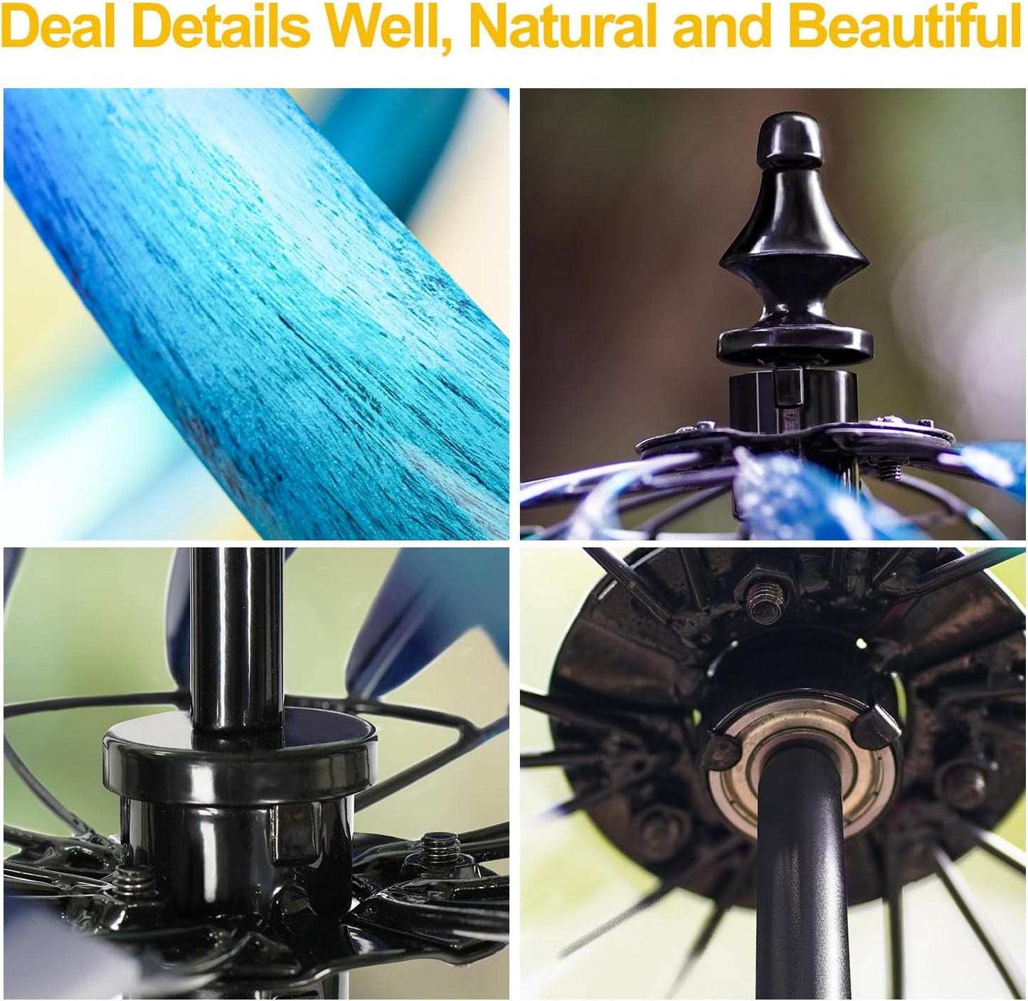 LimeHill Wind Spinner for Yard and Garden - Large Metal Kinetic Wind Sculptures for Outdoor Decorations