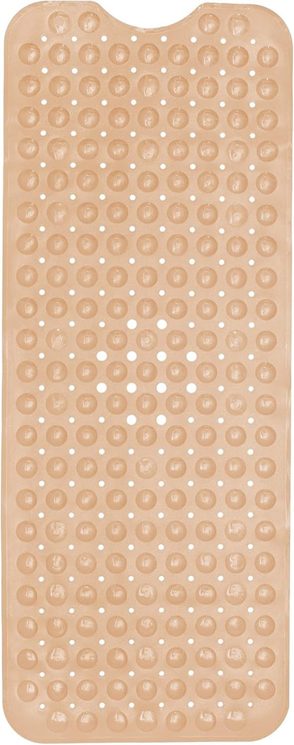 ENKOSI Bath Mat - Large Non Slip Bathtub & Shower Mat - Extra Long. 40 x 16 Inch Bathroom Mats for Tub Nonslip Anti Slip Bathmats (40x16 Beige 1-Pack)