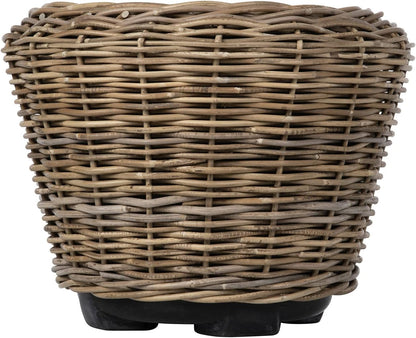 Rattan Kobo Indoor Outdoor Planter Basket with Plastic Pot Large 65 Gallon Soil Capacity