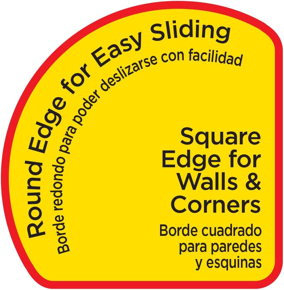 Super Sliders 5 Inch Square Corner Plastic Reusable Furniture Sliders for Carpeted Floors, Durable Foam Pad Surface for Secure Grip (4 Pack, Beige)