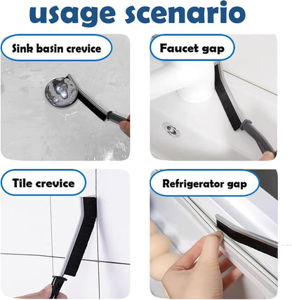 Crevice Cleaning Brush Set, Multi-Purpose Hard Bristle Brushes for Deep Cleaning Kitchen, Bathroom, Grout, Sink, Cup, Teapot, Bottle, Blender, Corners, Tight Spaces & More