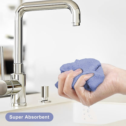 LIVOS Microfiber Cleaning Cloth Roll - 80 Pack, Reusable Paper Towels, Microfiber Towels for Cars, Super Absorbent Lint Free Cleaning Rags for House, Kitchen, Window-Light Purple, 11.5"x11.5"